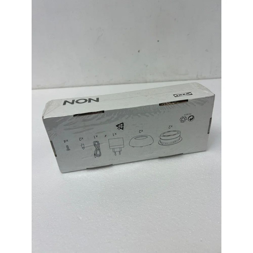 IKEA NON Under Cabinet Lighting 2-Pack Silver Puck Lights 200.274.14 New Sealed